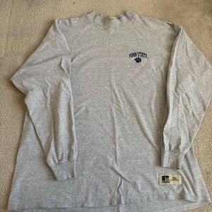 Vintage Y2K Russell Athletic Penn State University Mock Neck Long Sleeve Shirt